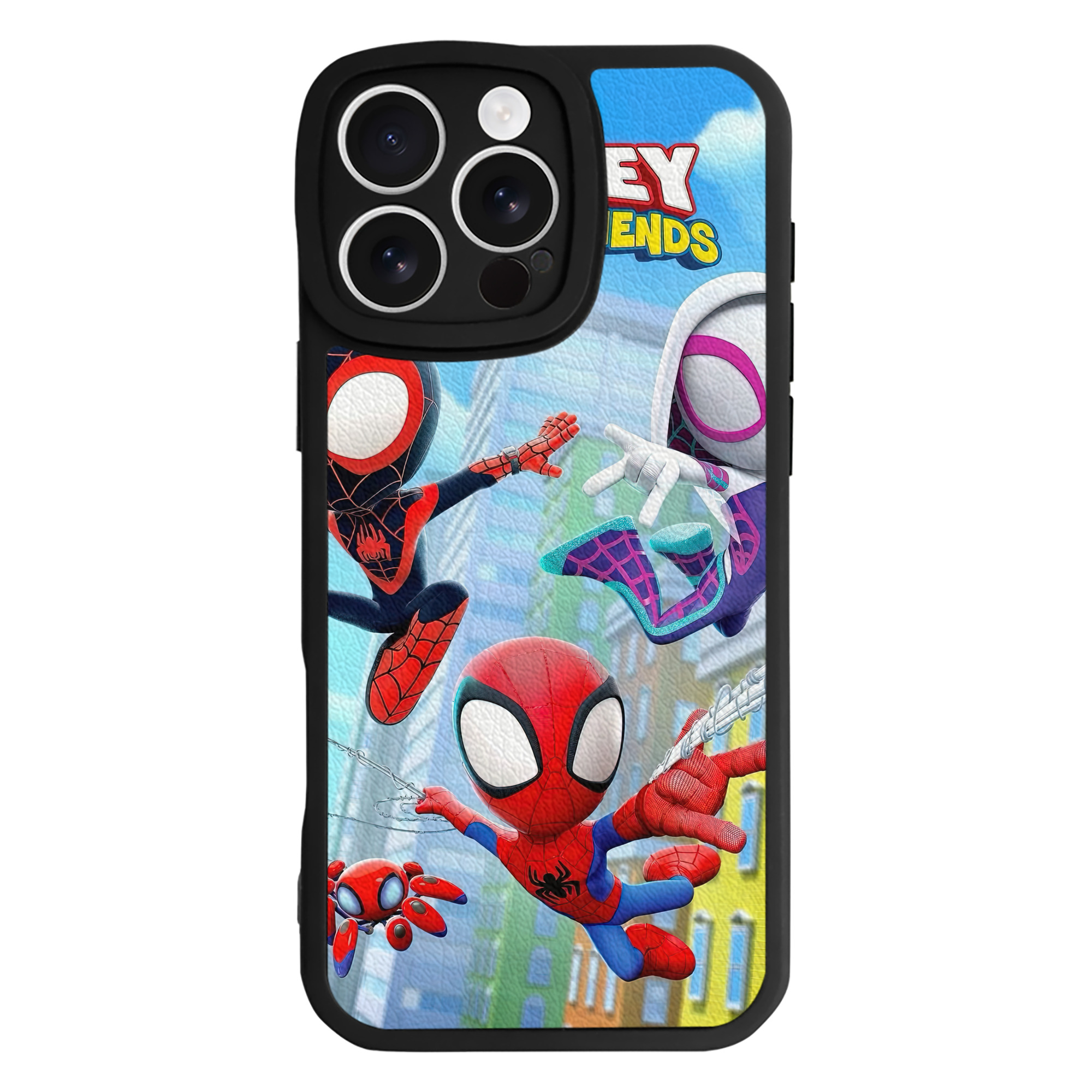 （画像用） Spider Man スパイダーマン 【iPhone 16シリーズ対応】シリコンスマホケース（レザー調） 材質：シリコン